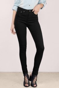 tobi.com - high waist black skinny jeans