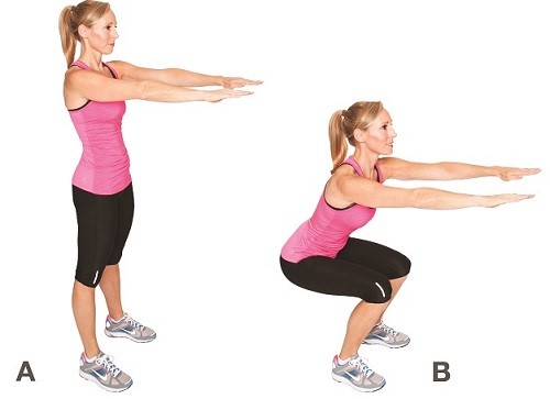 womens fitness - how to do a traditional squat
