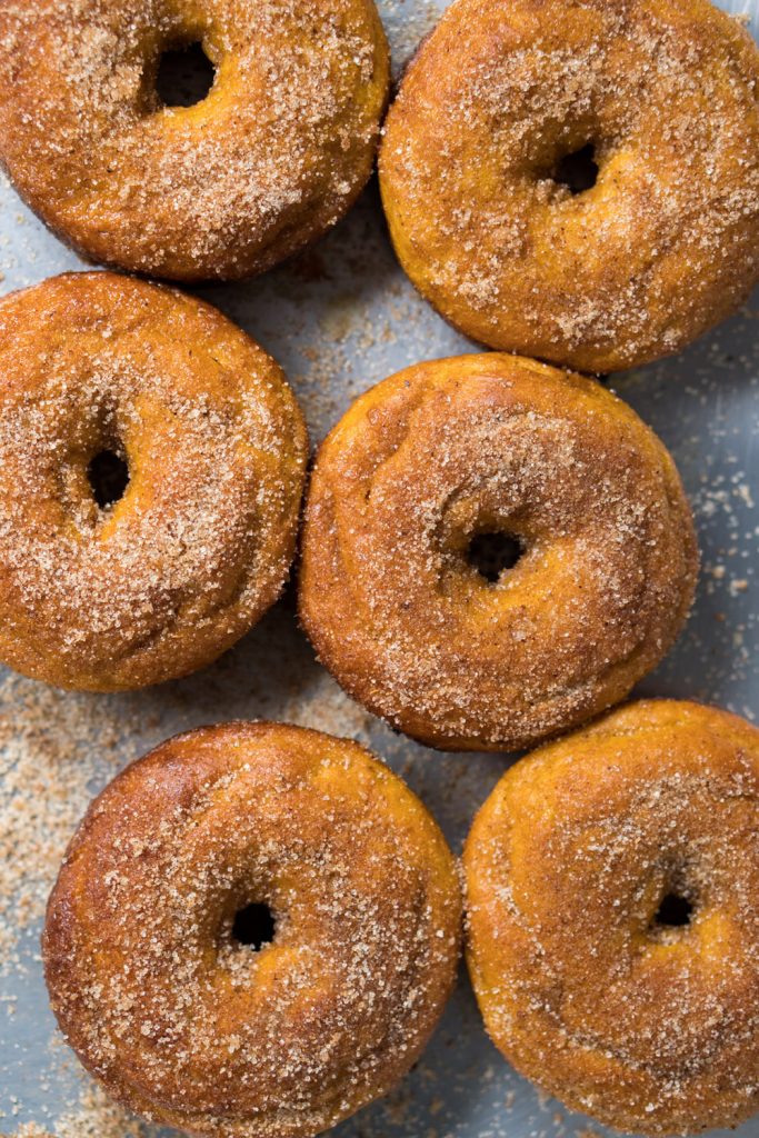 Easy Fluffy Baked Vegan Pumpkin Donut recipe (without yeast!)