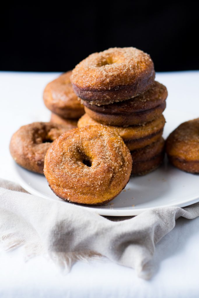 stack of delicious vegan pumpkin donut recipe