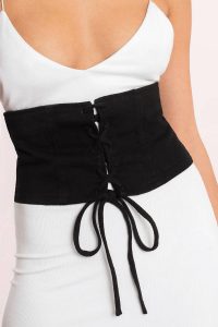 Tobi.com - Black Kim Denim Waist Corset Belt