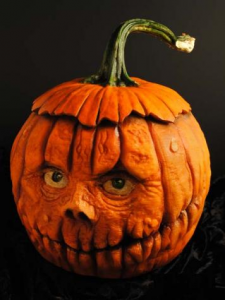 creepy pumpkin carving face