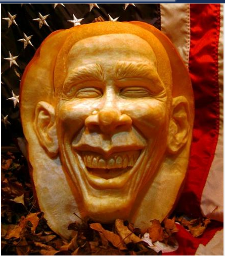 obama pumpkin carving