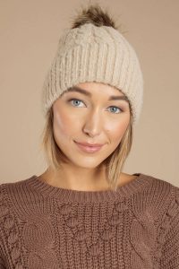tobi.com - nancy knit pom pom beanie