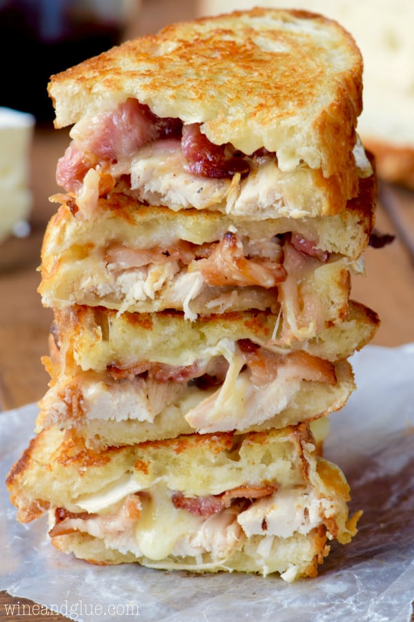 leftover turkey recipes- turkey brie grilled cheese