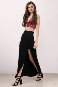 tobi.com - fearless black maxi skirt