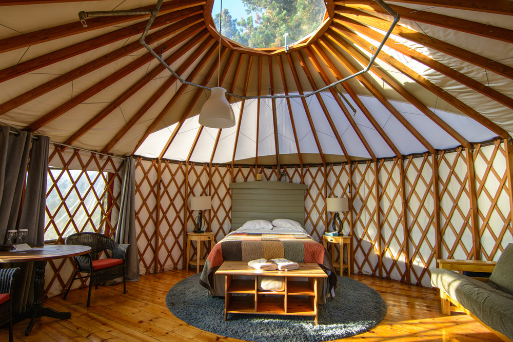 interior yurt big sur