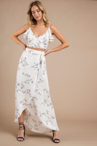 tobi.com - elsa floral wrap maxi skirt