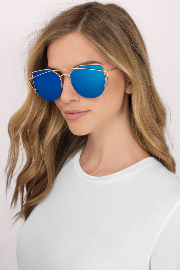 tobi.com - watch it blue mirrored sunglasses
