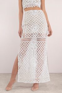 Shop the LUST FOR LACE WHITE MAXI SKIRT at tobi.com!