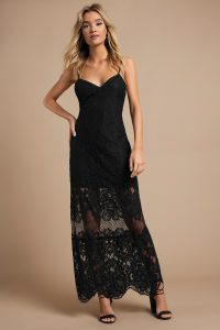 WANDERLUST BLACK LACE MAXI DRESS at tobi.com!