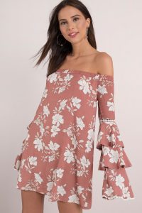 MIA ROSE OFF SHOULDER SHIFT DRESS at tobi.com!