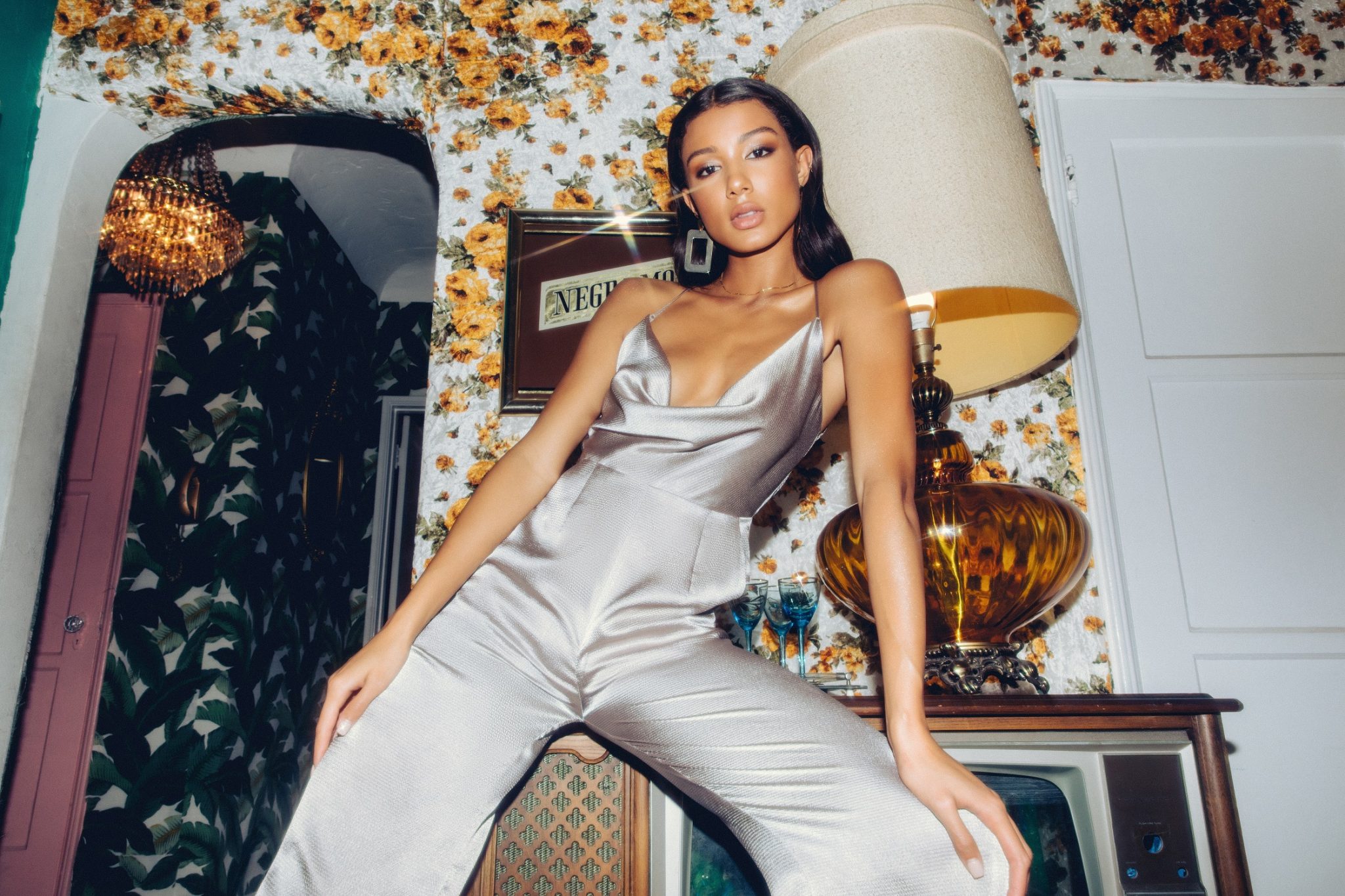 holiday shop winter occasion style guide silver jumpsuit 