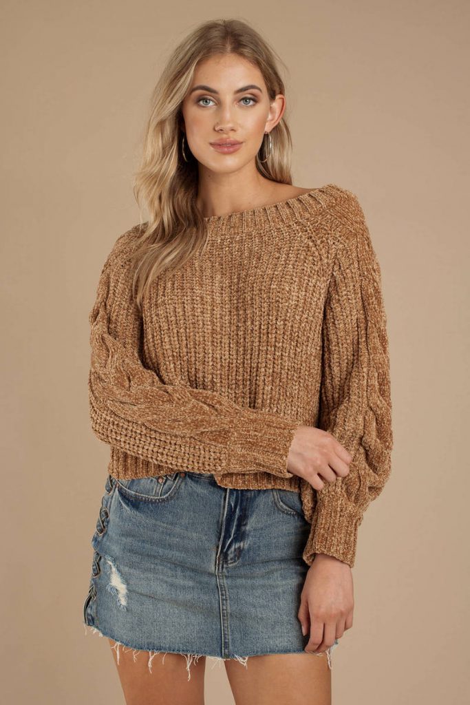 camel-carla-chenille-crop-sweater