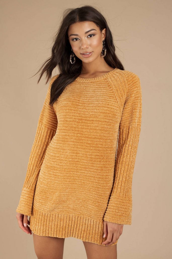 mustard-clara-chenille-sweater-dress