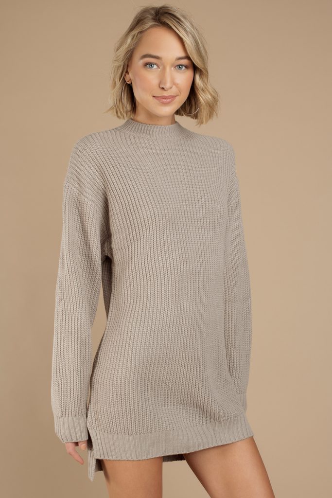 taupe-just-for-comfort-sweater-dress