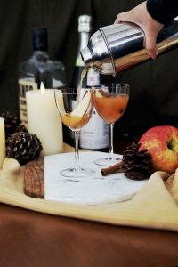 fall cocktail recipe spiced apple bourbon cocktail recipe