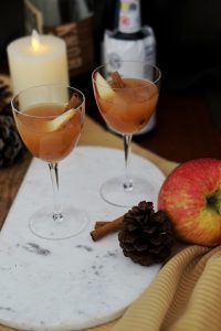 fall cocktail spiced apple bourbon cocktail